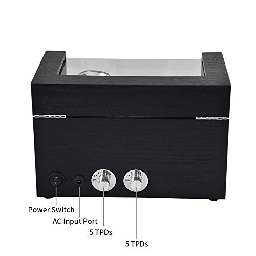 Mover de reloj automático con estuche doble de madera y 4 modos de giro 2