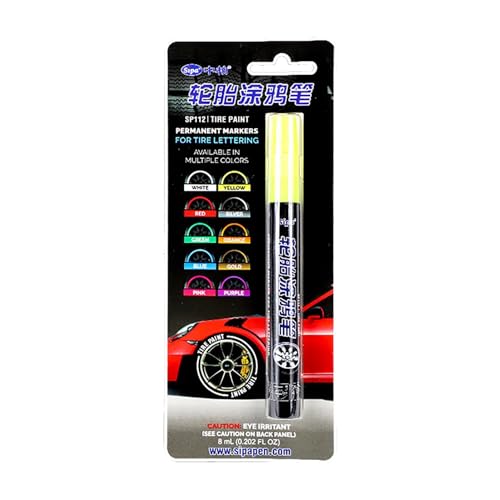 Rotulador impermeable para neumáticos – Marcador de pintura impermeable para coche, rotulador de pintura con tinta suave para neumáticos, latas de vidrio, piedras, zapatos de lona y patios
