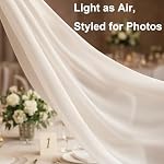 Bridal Neck Scarf Long for Wedding, 142 Inch White Wedding Scarf for Bride – Minimalist Tulle Wrap for Ceremony Elopement Reception Bridal Portrait Accessory