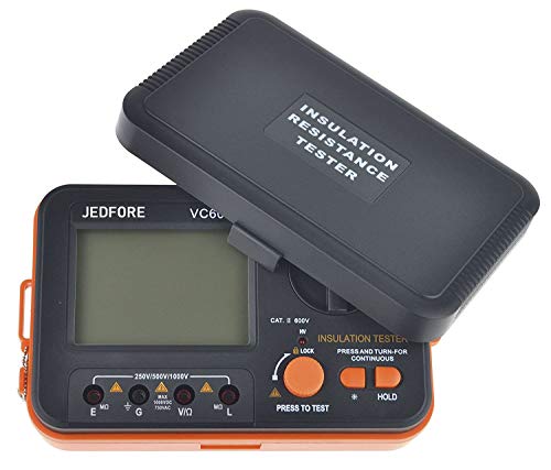 vc60b + testeur de résistance d'isolement numérique mégohmmètre multimètre dc 250/500 / 1000v ac 750v 0.1~2000mΩ