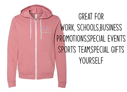 INK STITCH Bella Canvas 3739 Custom Embroidery Personalized Logo Texts Sponge Fleece Hoodie Zip ups4