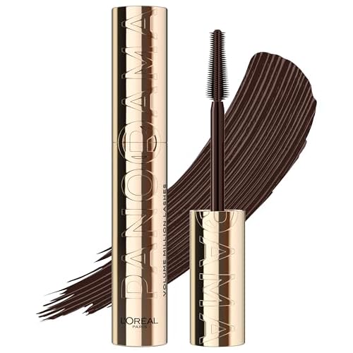 Maybelline New York Mascara mit Falsche Wimpern Effekt, Mit Hybrid Faser Techologie und verlängernder Helix Bürste, The Falsies Surreal Mascara, Schwarz, 10 ml 6 L'Oréal Paris Mascara, Wimperntusche für extra Definition und extra Volumen, Mit Panorama-Bürste und Panorama Effekt, Volume Million Lashes, Brown (Braun), 1 x 10,5 ml