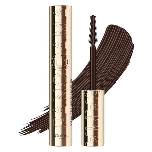 L'Oréal Paris Mascara, Wimperntusche für extra Definition und extra Volumen, Mit Panorama-Bürste und Panorama Effekt, Volume Million Lashes, Brown (Braun), 1 x 10,5 ml