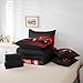 Feelyou Sports Car 7 Piece Bedding Set Red Race Car Comforter Set with Sheets for Kids Boys Girls Extreme Sports Theme Bed in a Bag Cool Speed Luxury Car Decor Bed Set with 1 Pillowcase Twin