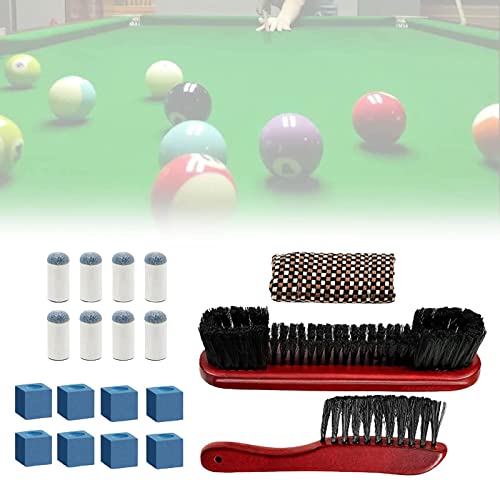 Simhoa Billiard Pool Table Brush And Rail Brush Set Wipe Wooden Cleaning Brush Kit, Red #TOP6
