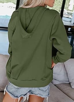 Uusollecy Dameshoodies, sweatshirt, ritssluiting, casual, lange mouwen, sweatshirt, met zakken, effen, lente, herfst en winter, A-Groen, S