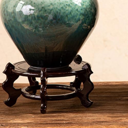Support pot de fleurs en bois léger et stable pour plantes d'intérieur - 8