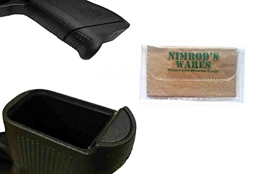 Nimrod's Wares Pearce Grip Set Grip Extension and Cavity Insert Compatible with Glock 42 PG-42 & PG-FI42 Microfiber Cloth