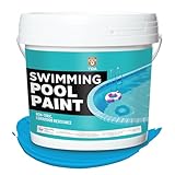 YOA Pool Waterproof Paint, Ocean Blue, 1 Gallon. Suitable for cement, putty, latex paint, walls, floors, outdoor pools, fish ponds, and swimming pools. Perfect for DIY projects.