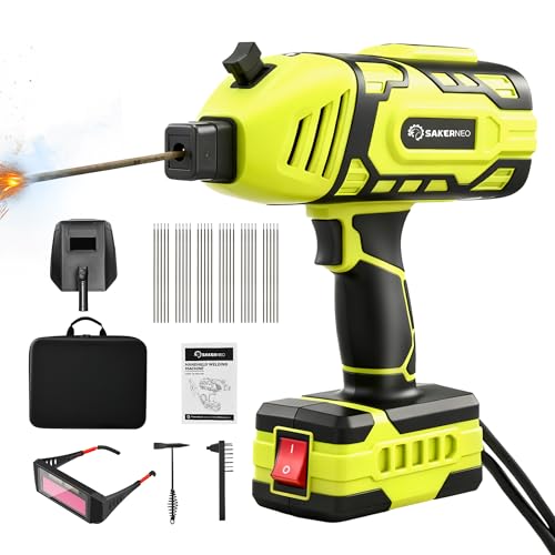 SakerNeo Portable Handheld Welding Machine 110V with IGBT Inverter, 5-Level Adjustable Current 20-120A, Compact Lightweight Design for Stick Welder, DIY Projects, and Professional Use (GREEN)