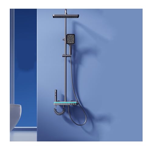 Ensemble de robinet de douche d'exception à LED colonne de douche hydromassante luxe - 2