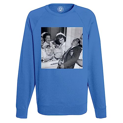 Sweat shirt homme père vintage et humoristique avec photo de triplés