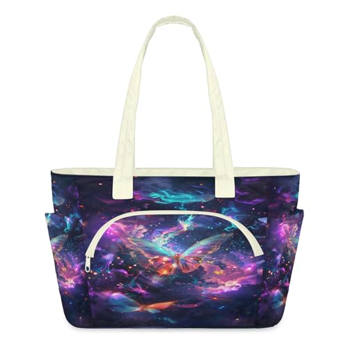 Sac à bandoulière Galaxy papillon : le grand sac léger du bureau à la salle de sport