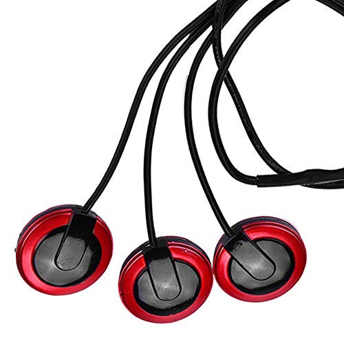 Alomejor Captador de guitarra autoadesivo transdutor Piezo 3 em 1 microfone contato com conector End