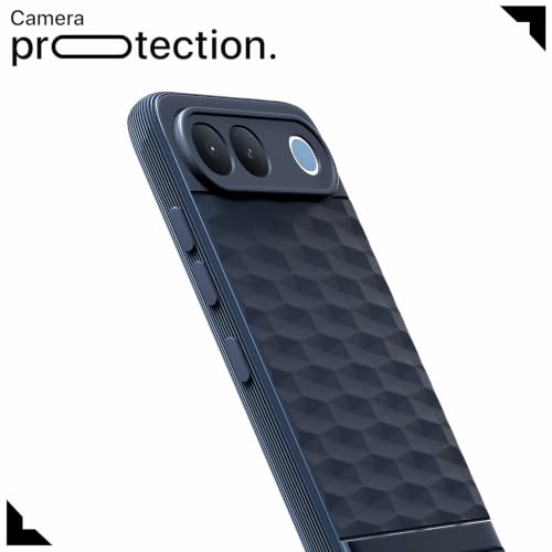 Image of Pikkme Back Cover for Vivo S2 5G Camera Protection 3D Hexa Cube Design Silicone Protective Bumper Case (Blue)