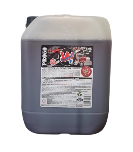 Wash Chems Pro50 Touchless One Step Car Wash Detergent Soap Concentrate - No Brushing, Commercial Grade Professional Auto Foam Cleaner Also Great for Trucks, RVs, Tractors (2.5 Gallons)