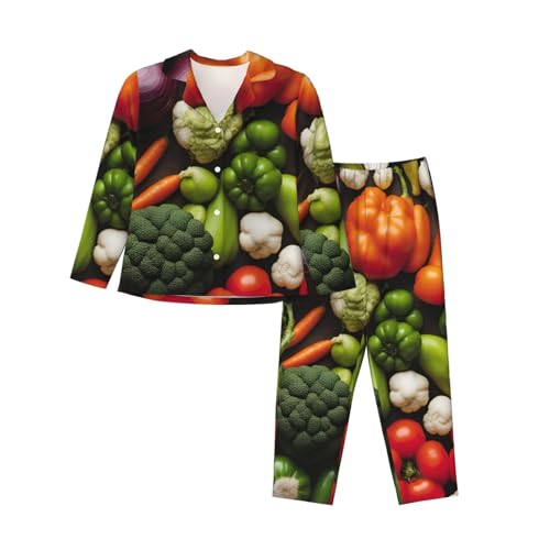 Pyjama à manches longues femmes vêtements de nuit confortables