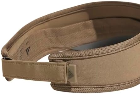 adidas Men's Superlite Visor – Lightweight Moisture-Wicking Running Hat, Khaki Six/Cargo Brown/3, OSFA - 1