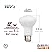 LUNO R20 Dimmable LED Bulb, 6.5W (45W Equivalent), 455 Lumens, 2700K (Soft White), Medium Base (E26), UL Listed (4-Pack)