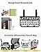 Black Cat Wheelchair Side Bag Walker Bag Basket, Modern Cartoon Animals Minimalist Wheelchair Accessories Armrest Pouch, Organizer Storage Bags for Walkerers, Rollators, Scooters, 7.3