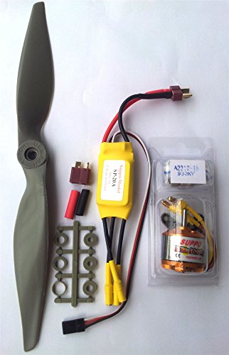 Power Kit Motor sin Escobillas + ESC + Hélice para Aviones Modelo RC de 300-800g - Configuración para Mayor Tiempo de Vuelo para Baterías Lipo 3S