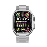 ARTCHE Titanium Watch Strap for Apple Watch 49mm/46mm/45mm/44mm, Compatible with iwatch Strap Ultra3/Ultra2/Ultra Series 11/10/9/8/7/SE3/SE2/SE/6/5/4, Stainless Steel Sports Band for Men, Titanium - Image 4