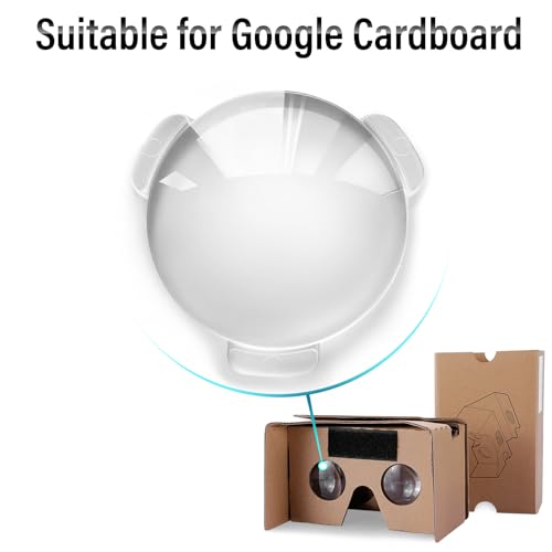 Image of Biconvex Lens Set Pop-Tech Optical Glass Lens Bi-convex 34mm Diameter 45mm Focal Length Lens for Google Cardboard VR