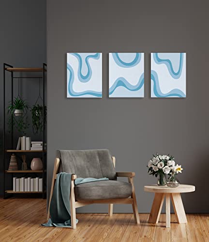 LiTiu Abstract Sky Blue Gradient Melt Wave 70s Retro Framed Wall Art Canvas Prints Decor,11”x 14”Set of 3,Mid Century Boho Style Abstract Artwork Teen Girls Gifts Decorations For Teen Girls Dorm Room LiTiu Abstract Sky Blue Gradient Melt Wave 70s Retro Framed Wall Art Canvas Prints Decor,11”x 14”Set of 3,Mid Century Boho Style Abstract Artwork Teen Girls Gifts Decorations For Teen Girls Dorm Room