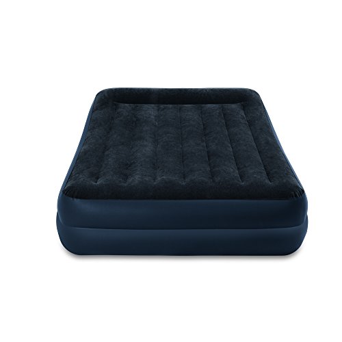 Intex Dura-Beam Standard Series Pillow Rest Raised Airbed W/ Built-In Pillow & Electric Pump, Bed Height 16.5", Queen #TOP1