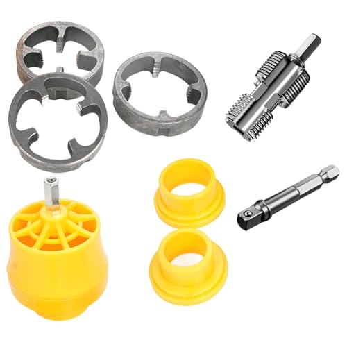 Uqezagpa Electric Drill Compatible PVC Pipe Threader Kits Electric Drill PVC Thread Maker Tool Pipe Threader for Electric