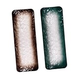 MUELODSIC 2 piezas Platos de Sushi Cerámicos Rectangulares Estilo Japonés Bandejas para Sashimi y Aperitivos Verde y Marrón Aptos para Familia Fiesta y Restaurante