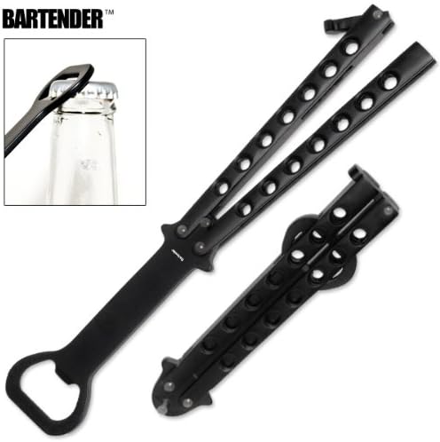 BP-1 The "Bartender"- Bottle Opener 3EaAFGxgoD Butterfly WwNHJyM Folding opener-Black folding knife sharp edge yuu45672gh The "Bartender"- Bottle Opener Butterfly Folding rucLngttW Bottle opener-Black. Butterfly bottle opener instead of a blade. Mad