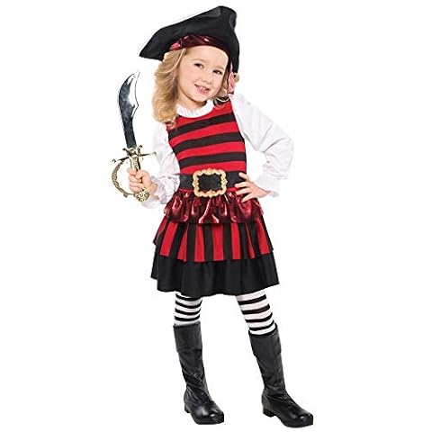 Dziewczęcy kostium małego pirata z Karaibów Lass fantazyjny strój tygodnia książki (wiek 4-6 lat)
