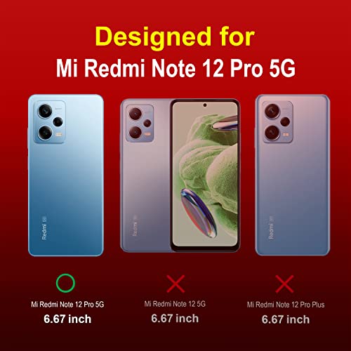 Image of Amazon Brand - Solimo Back Case Cover for Mi Redmi Note 12 Pro 5G | Compatible for Mi Redmi Note 12 Pro 5G Back Case Cover | Matte Case | Liquid Silicon Magic Case with Camera Protection | Red