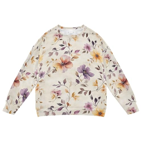 JUNZAN Beauty Spring Flowers Iowa Wild Rose Little Boys Sweatshirt Hoodie Fleece Hoodies for Girls Sports 4T