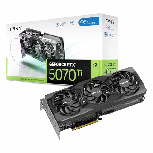 PNY Triple GeForce RTX 5070 Ti OC 16GB GDDR7 256Bit HDMI/DP Graphics Card