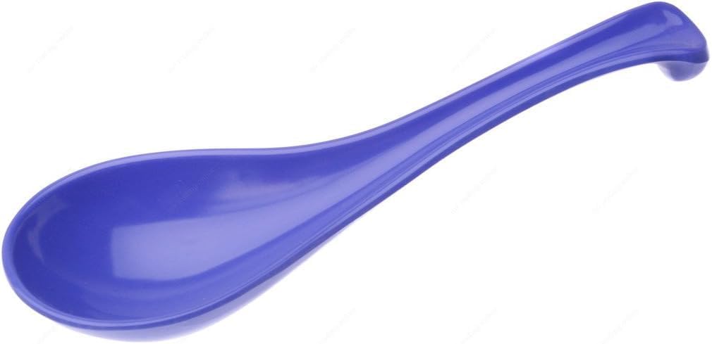 TrueCraftware- 1 oz Asian Soup Spoon Purple Color Melamine Set of 12- Break-Resistant Soup Spoons Table Spoons Ramen Japanese Soup Spoon for Dumpling Miso Pho Wonton Noodles