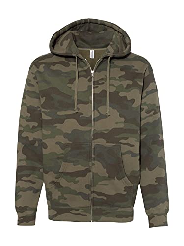 Independent Trading Co. - Heavyweight Full-Zip Hooded Sweatshirt - IND4000Z - M - Forest Camo2