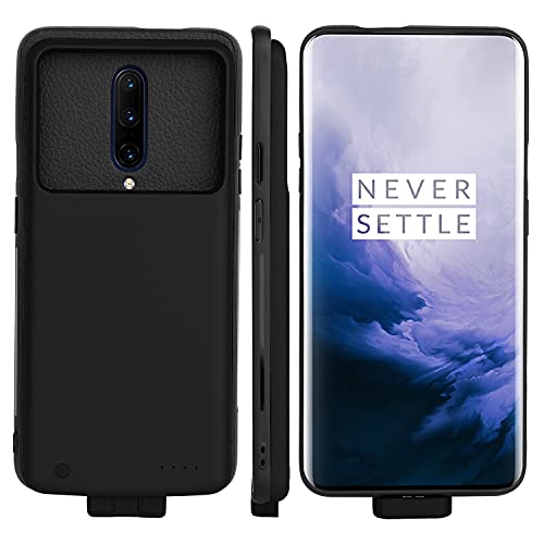 Battery Case for Oneplus 7 Pro, 5000mAh Rechargeable Extended Backup Battery Charger Case for Oneplus 7 Pro Portable External Power Bank Battery Charging Case,Black [Not fit for OnePlus 7]