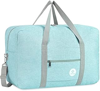 for Airlines Large Cabin Bag Foldable Travel Duffel Bag Holdall Tote Carry on Luggage Overnight for Women and Men 40L (Dark Blue)