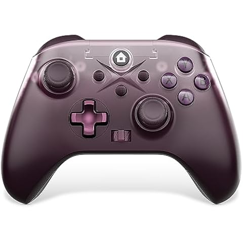 Dinosoo Gradient Wireless Controller for Android PC, Built-in Dual Vibration TURBO Function 3.5mm Headphone Jack Macro Function Phantom Magenta (Can't connect to X-box right now) Cover