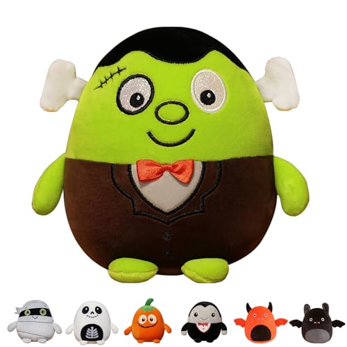MORAINJAY Peluche de Halloween Frankenstein,20-25cm Juguete Relleno para Niños,Muñeco de Peluche para Decoración de Halloween,Idea de Regalo para Niños y Niñas