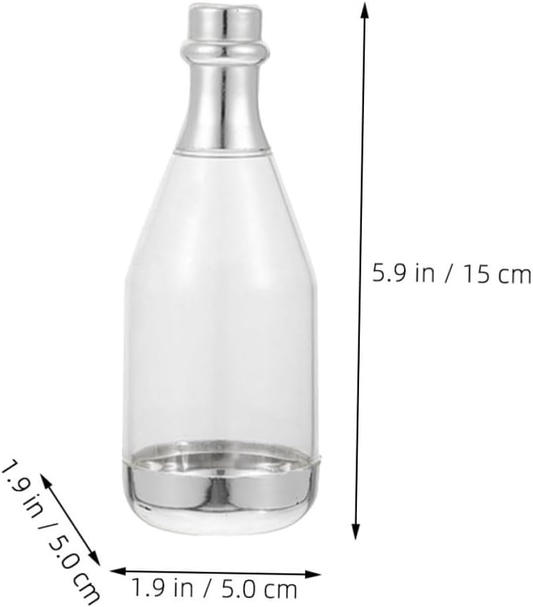 Garneck 20pcs Silver Large Wine Bottle Shaped Candy Packaging Containers Wedding Candy Boxes Party Favors for Women Bridal Shower Treat Holders