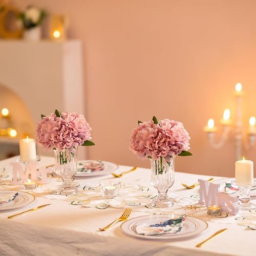 Glasseam Pedestal Glass Vase For Flowers, 7.5In Tall Compote Vase Set Of 3, Crystal Clear Vases For Centerpieces, Ribbed Decorative Vases For Home Decor, Cute Footed Urn For Living Room Decorations thumb #1