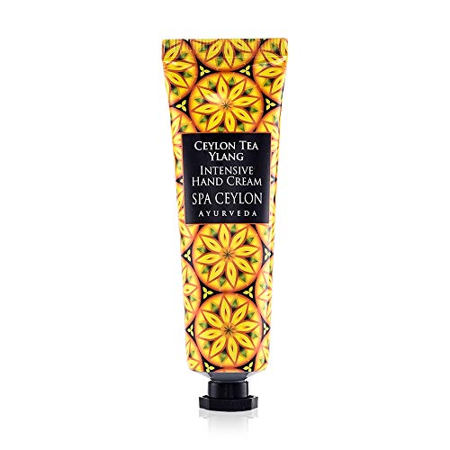 Image of SPA CEYLON CEYLON TEA YLANG Intensive Hand Cream | Travel Size Natural Hand Moisturizer | Mango, Tea, and Coconut Hand Cream | Hydrating and Vegan | 30g