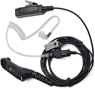 Jinxuny Air Tube PTT Earpiece Microphone Headset Detachable Wire Connector For Motorola Two Way Radio Walkie Talkie DP4400 DP4401 DP4600 DP4800 DP4801