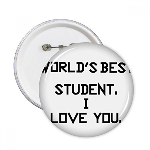 Badge bouton rond décoration vêtement multicolore pin's citation étudiant XXL