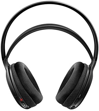 Philips SHC5200/05 HiFi Headphones Wireless (Over-Ear, 32 mm Speaker Driver, FM Wireless Transmission, Dynamic Cinematic Sound, Rechargeable, Self-adjusting Headband, Lightweight Design) Black