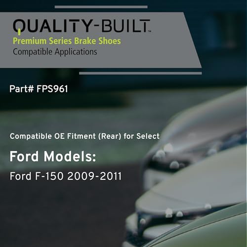 QUALITY-BUILT Rear Parking Brake Shoes, FPS961, Compatible with 2009-2011 Ford F-150 by Quality-Built - Image 2