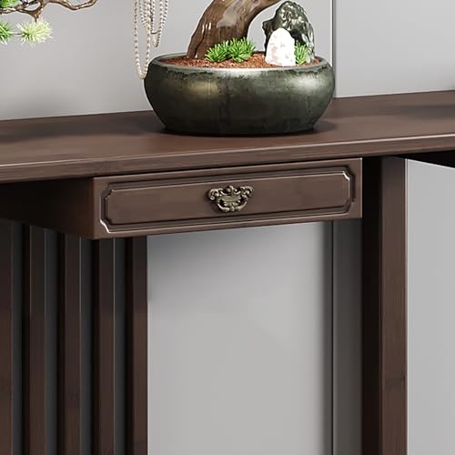 Consola estrecha para entrada de madera maciza mesa de centro pasillo 100cm 5